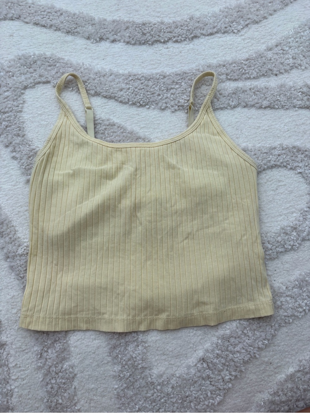 Old Navy Ribbed Spaghetti Strap Camisole - Pale Yellow